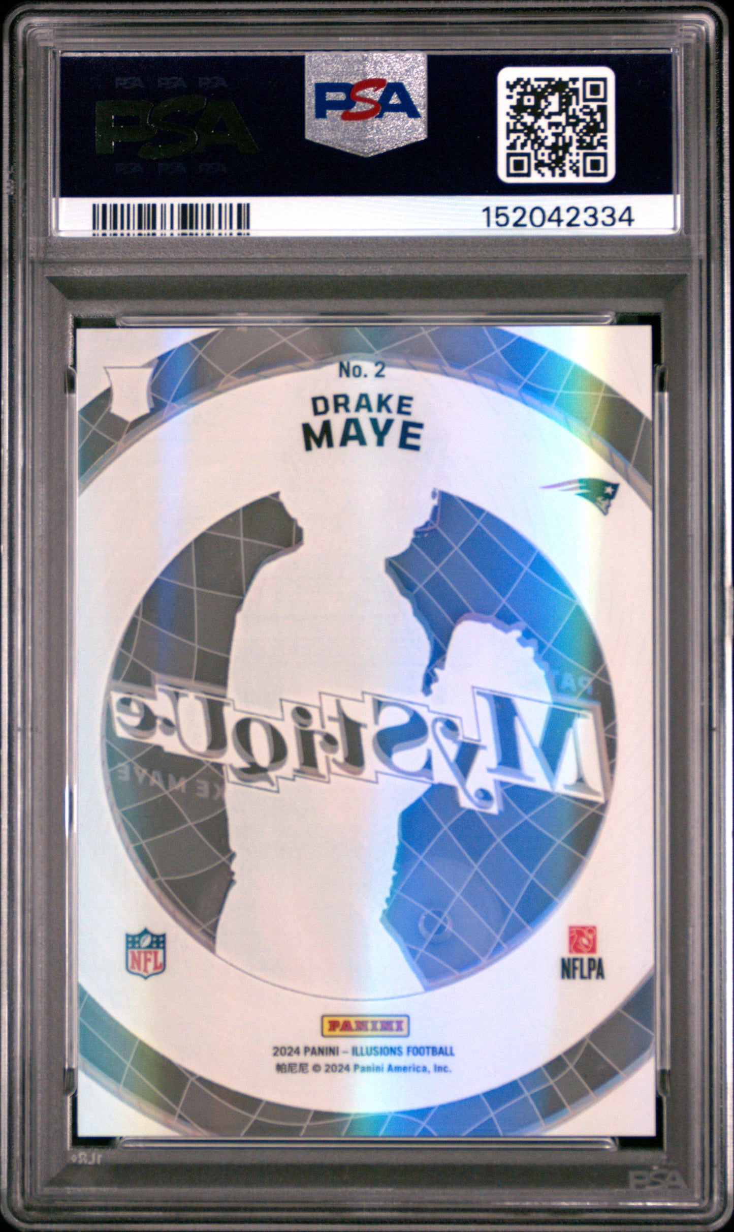 2024 Panini Illusions Mystique Drake Maye #2 Rainbow PSA 10 pop 3