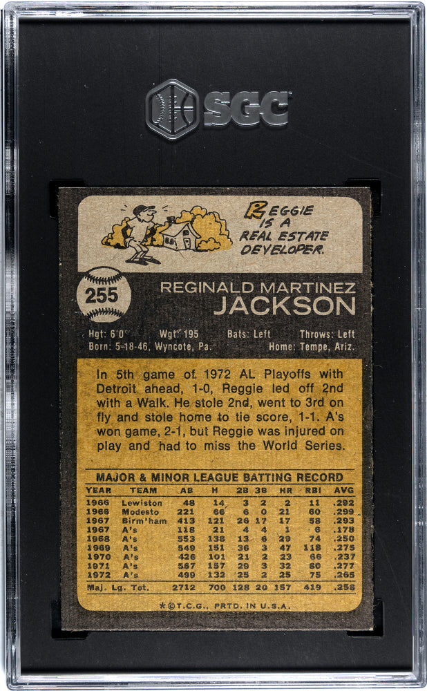 1973 Topps Reggie Jackson #255 SGC 6