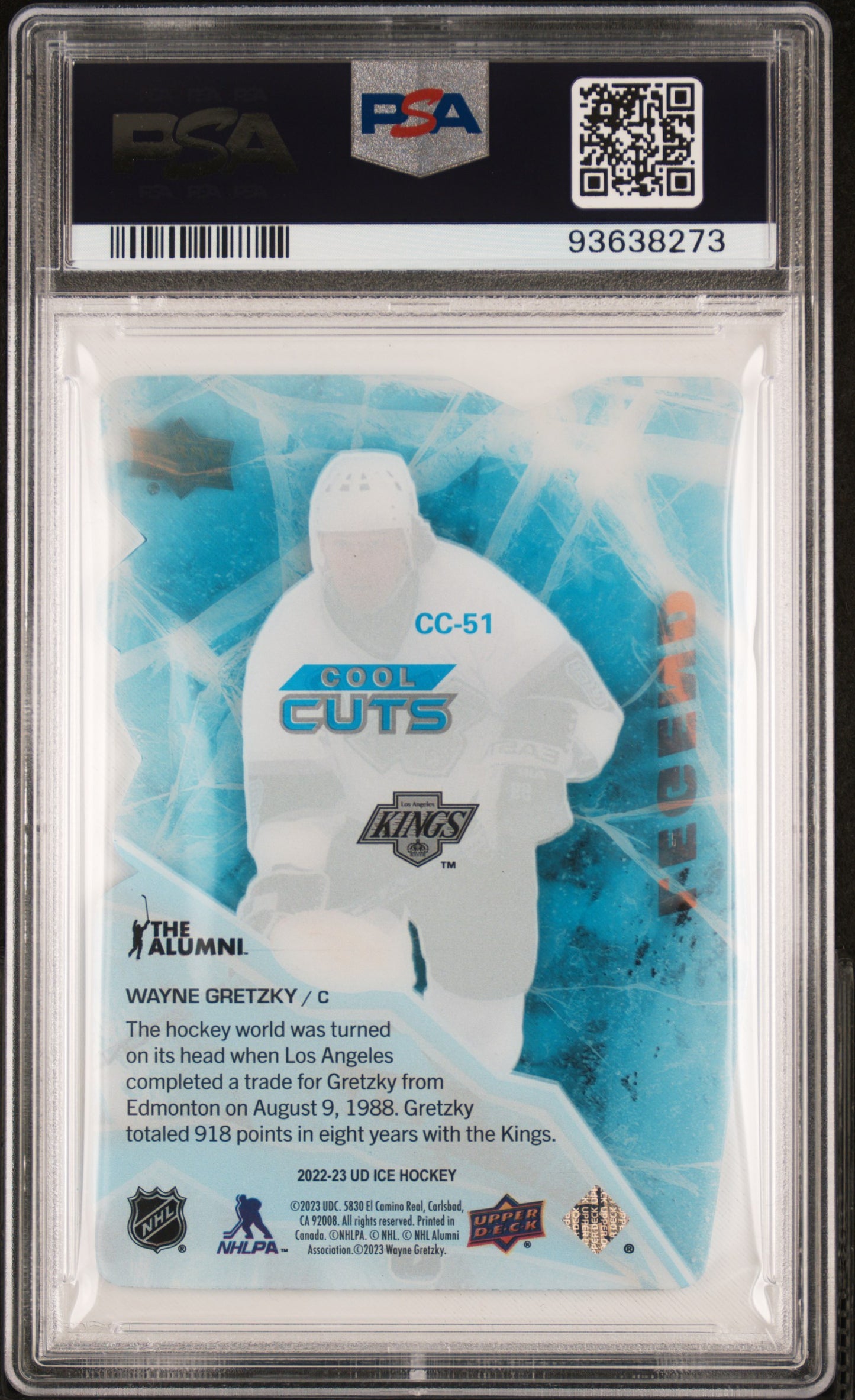 2022-23 Upper Deck Ice Cool Cuts Wayne Gretzky #CC51 SP PSA 10