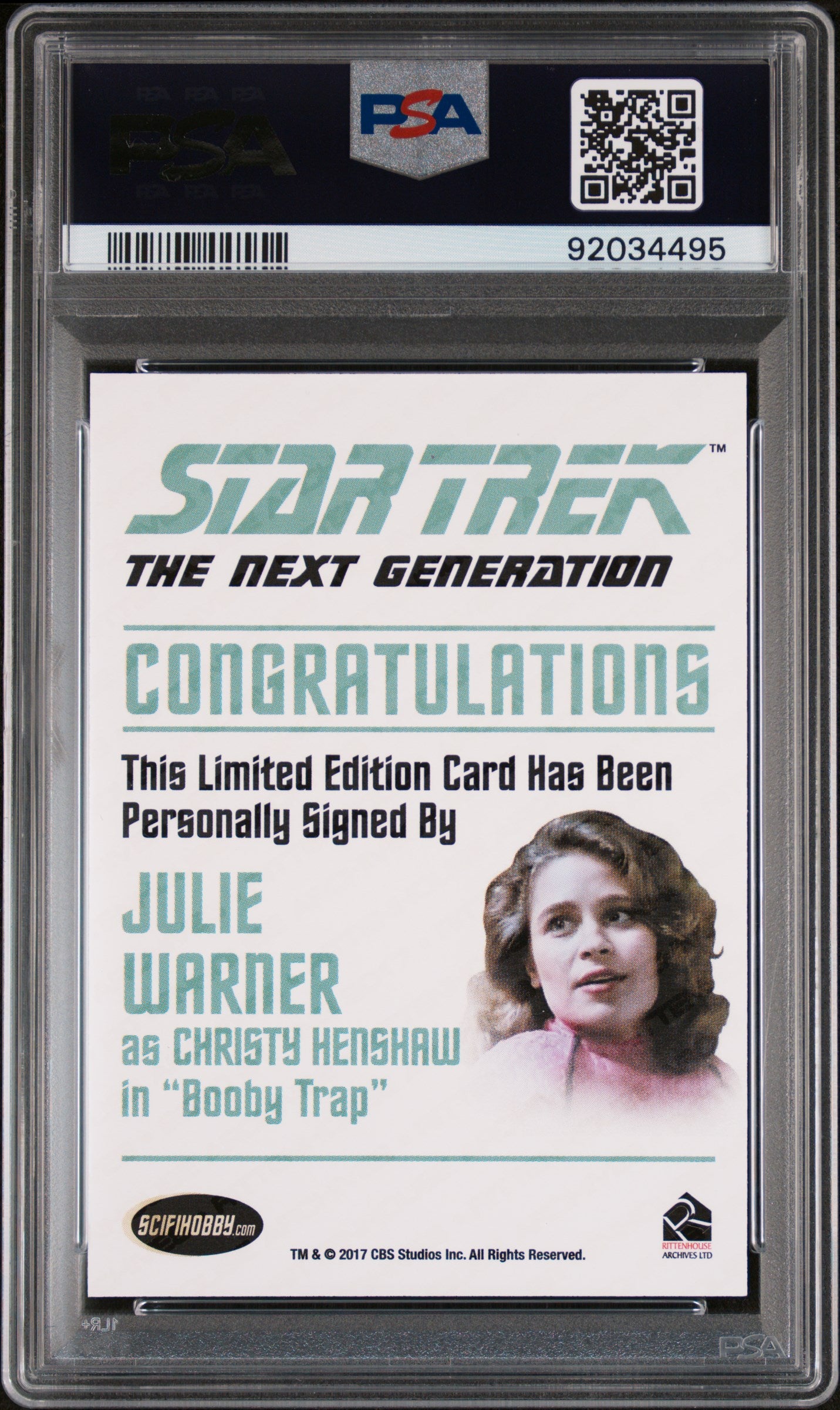 Julie Warner CHRISTY HENSHAW 2021 Women Of Star Trek Art And Images AUTO PSA 10