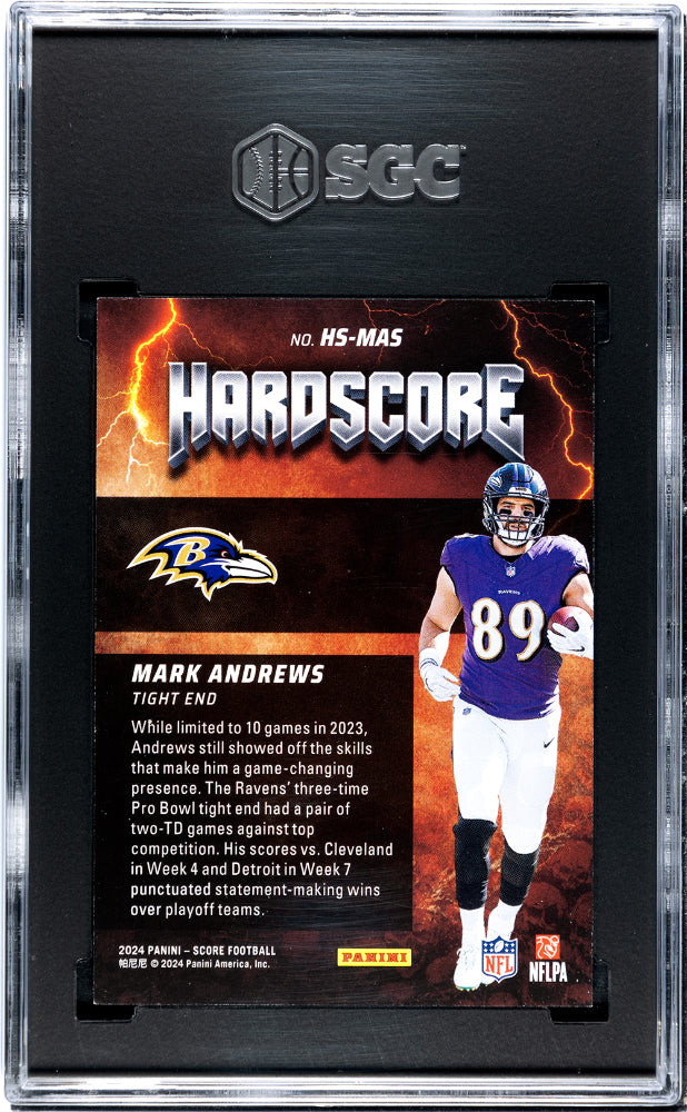 2024 Panini Score Mark Andrews Hardscore Ground Zero #24/25 SGC 8.5 POP 1