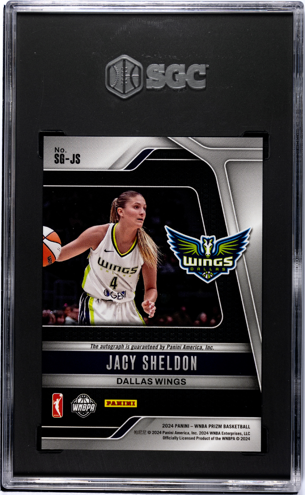 2024 Panini Prizm Wnba Jacy Sheldon #SG-JS Sigs. SGC 9 POP 1 higher auto