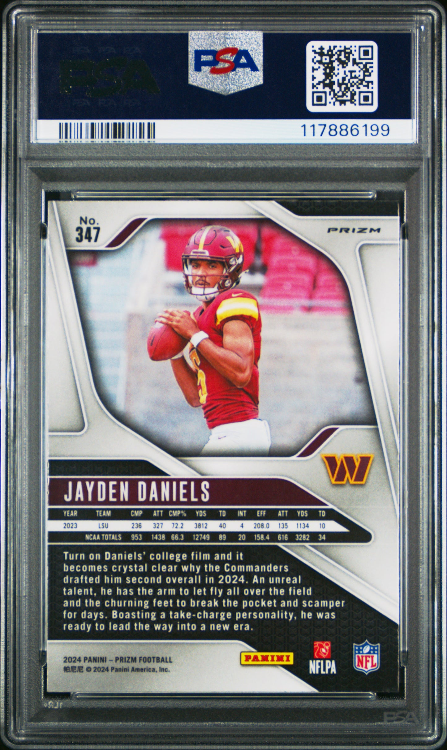 2024 Panini Prizm Jayden Daniels #347 Disco PSA 10