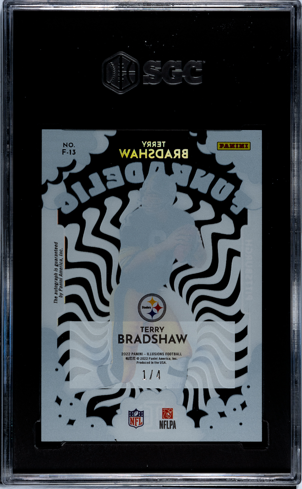 2022 Illusions Terry Bradshaw #F-13 Funkadelic Auto Light Blue SGC 9.5 POP 1 1/4