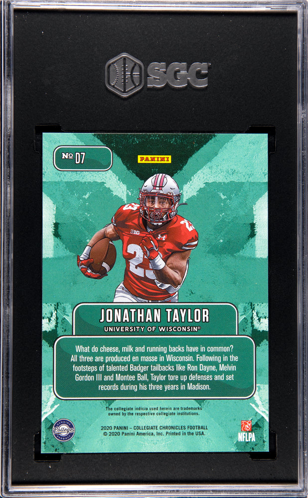 2020 Panini Chronicles Draft Picks Jonathan Taylor #D7 Downtown Rookie SGC 9.5