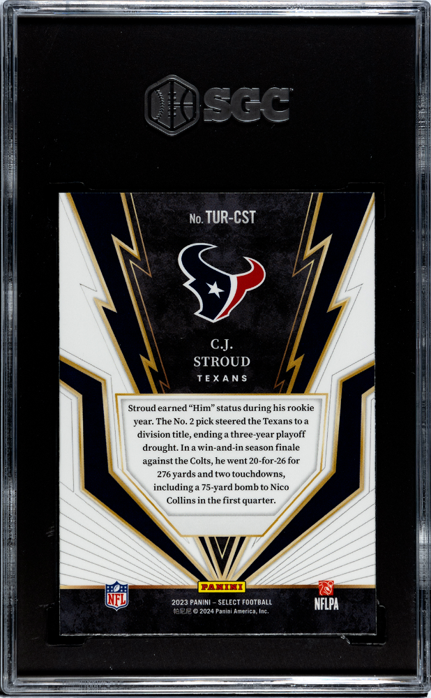 2023 Panini Select CJ Stroud #TUR-CST Turbocharged SGC 9.5