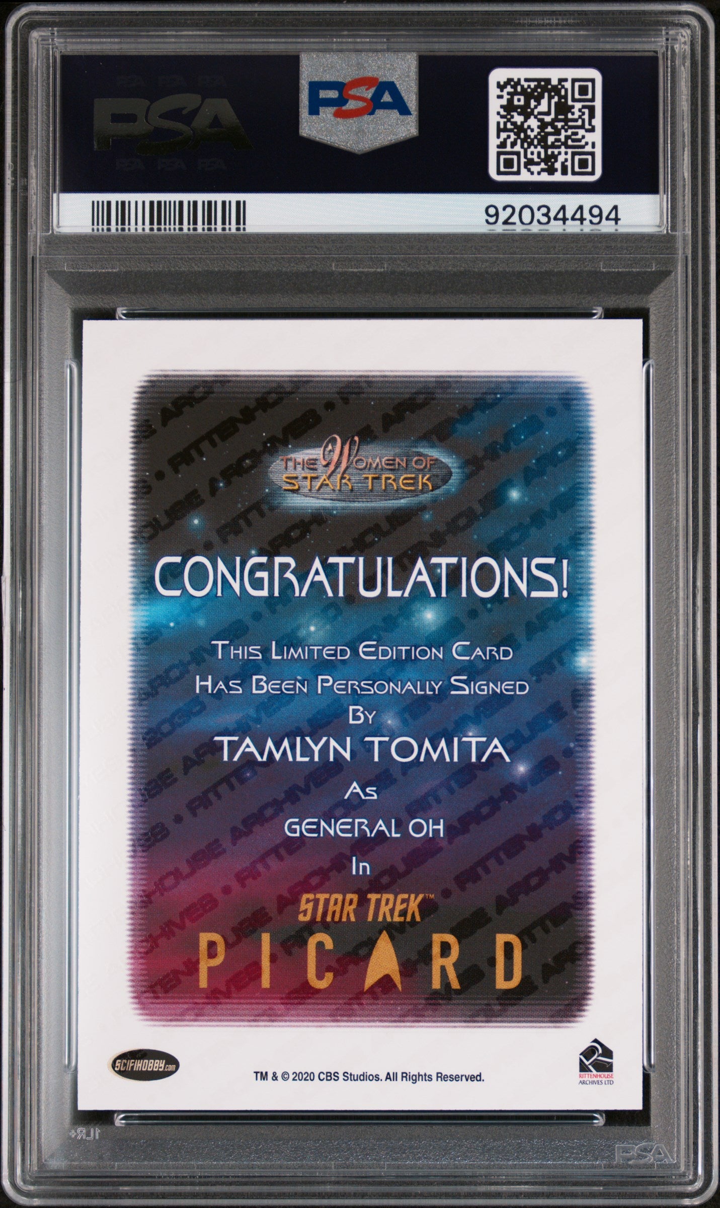 Tamlyn Tomita GENERAL OH 2021 Women Of Star Trek Art And Images AUTO PSA 10