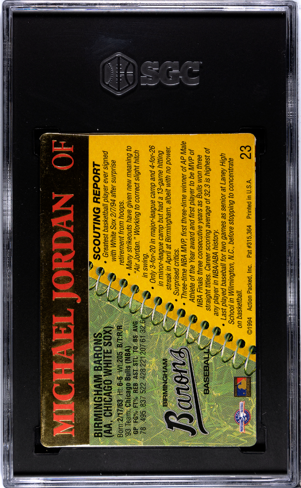 1994 Action Packed Michael Jordan #23 SGC 9.5