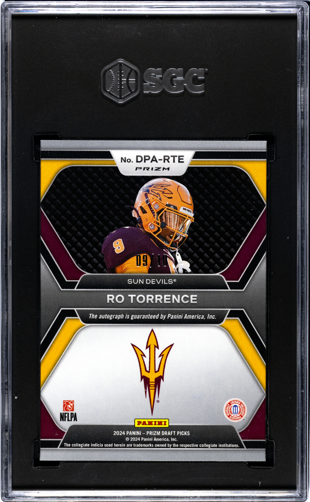 2024 Prizm Draft Picks Ro Torrence #DPA-RTE Autos. Gold SGC 8.5 9/10 pop 1