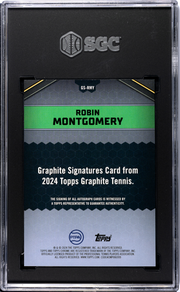 2024 Topps Graphite Robin Montgomery AUTO #9/50 Blue Refractor SGC 9.5 POP 1