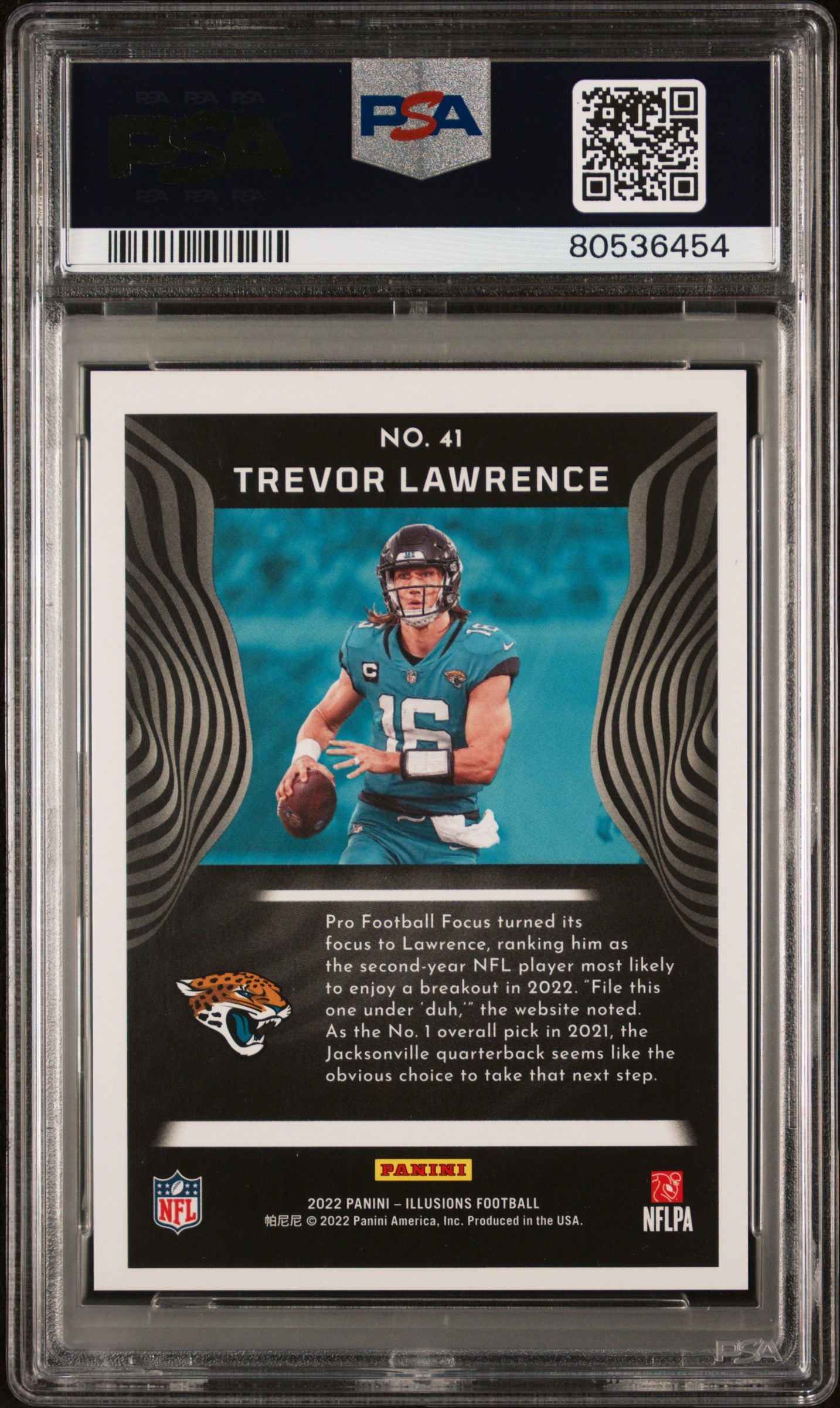 2022 Panini Illusions Trevor Lawrence #16/25 (Jersey Number) Gold PSA 10