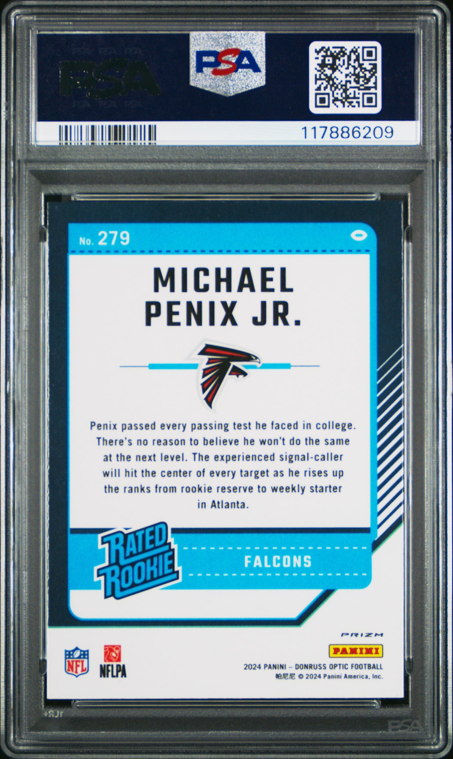 2024 Panini Donruss Optic Michael Penix JR. #279 Red Mojo PSA 10 LOW POP