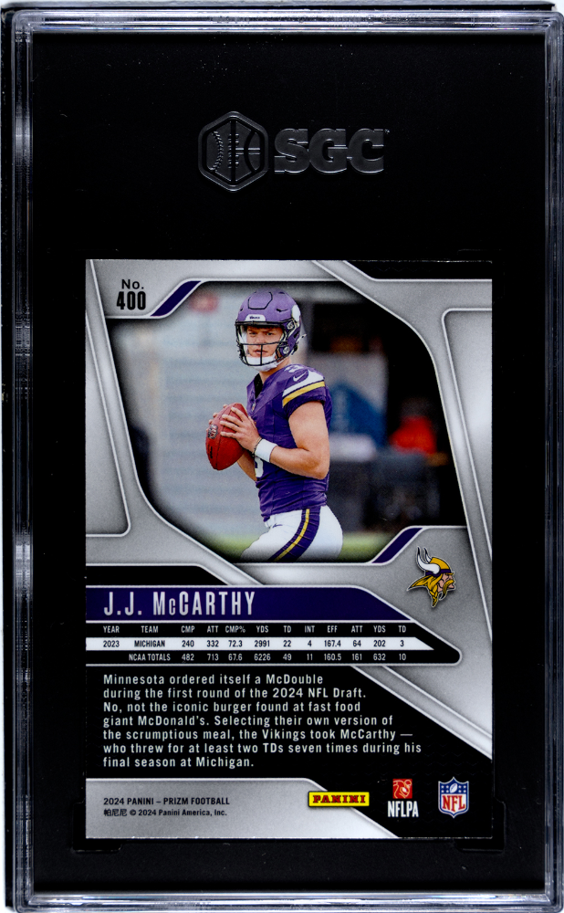 2024 Panini Prizm JJ Mccarthy #400 SGC 9.5