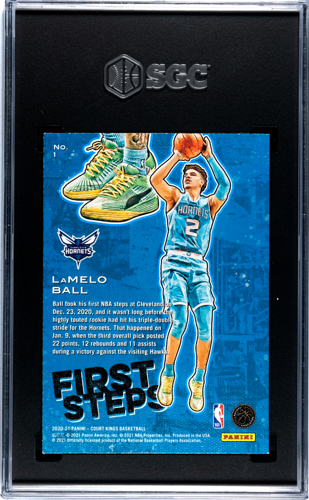 2020-21 Panini Court Kings Lamelo Ball #1 First Steps SGC 9