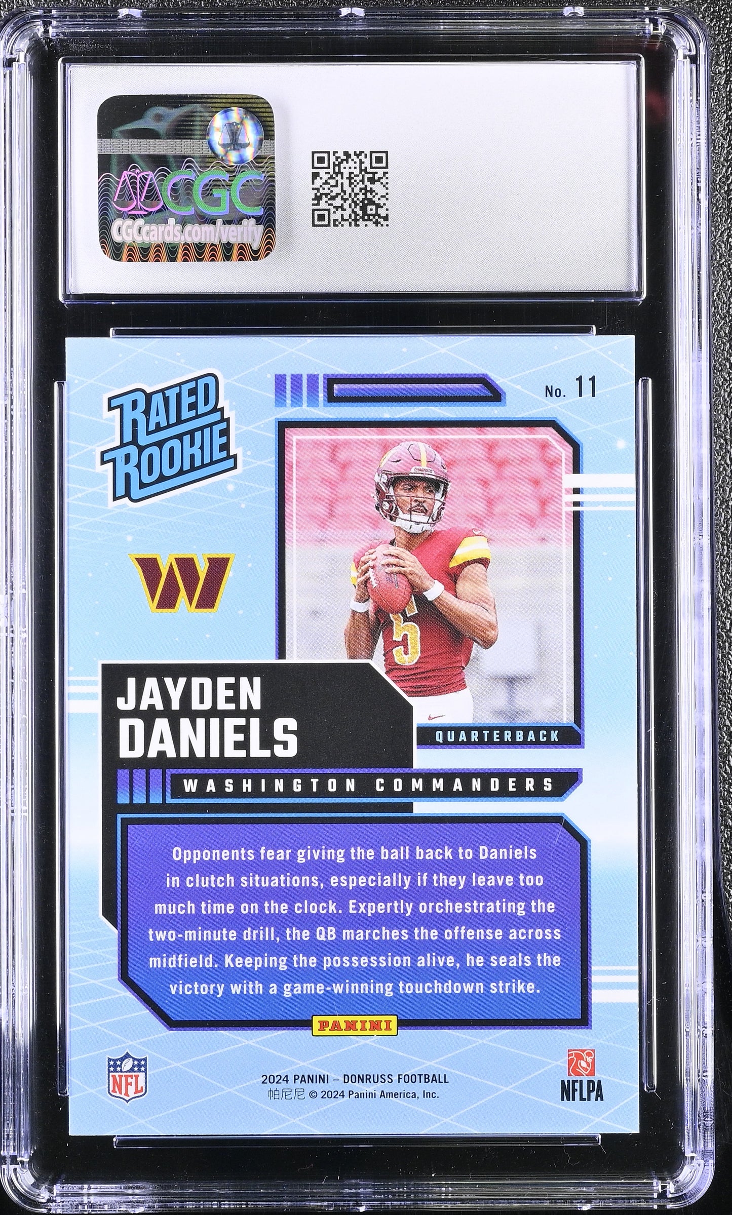2024 Donruss Jayden Daniels #11 Rated Rookies Retro CGC 10