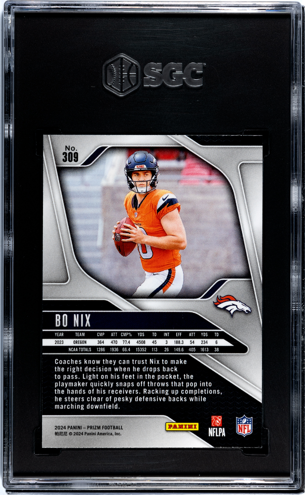 2024 Panini Prizm Bo Nix #309 SGC 10