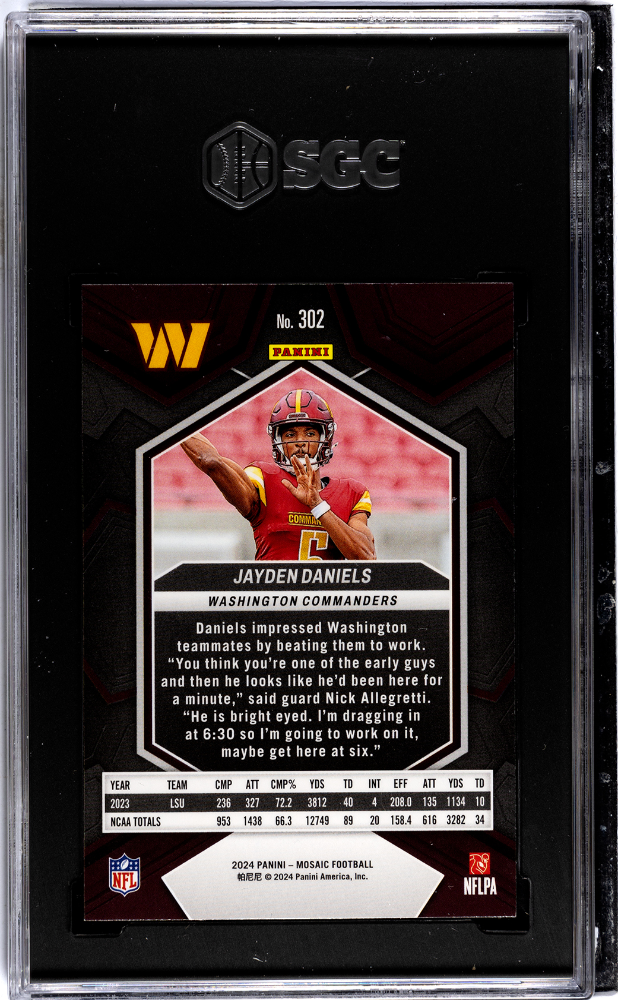 2024 Panini Mosaic Jayden Daniels #302 SGC 10