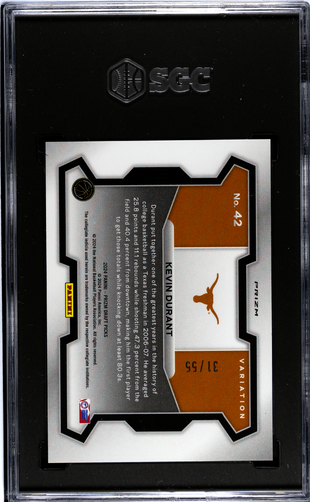 2024-25 Panini Prizm D.P. Kevin Durant #42 Variation Purple Pulsar SGC 9.5 /55