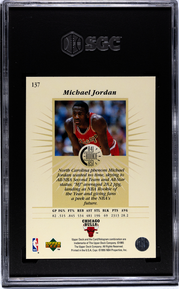 1995-96 Upper Deck Michael Jordan #137 The Rookie Years SGC 9.5