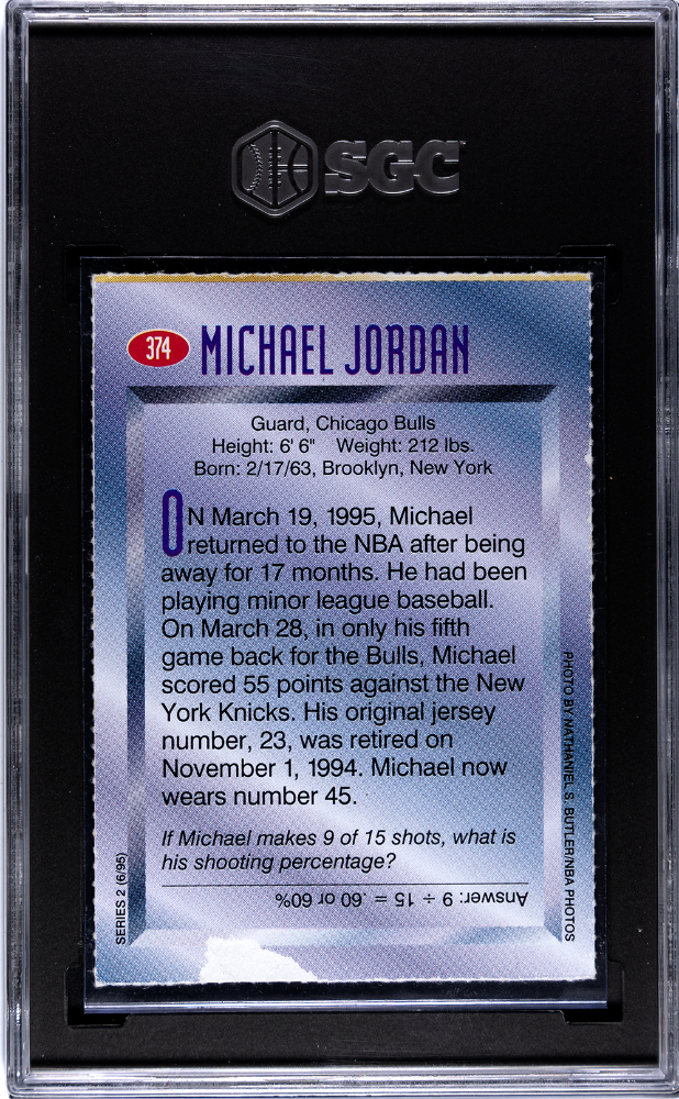 1995 Si For Kids Michael Jordan #374 SGC 4