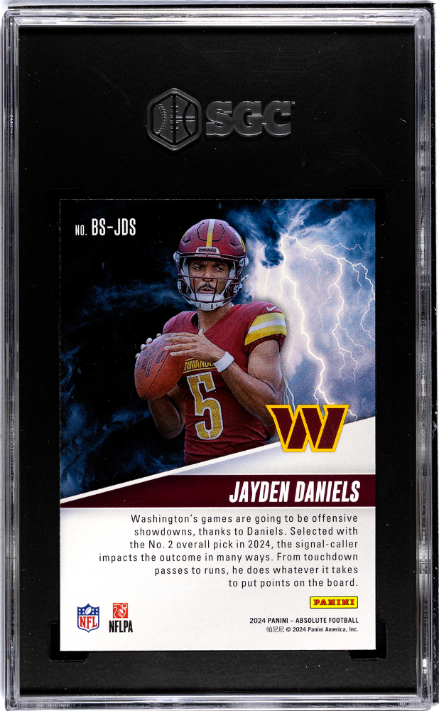 2024 Panini Absolute Jayden Daniels #BS-JDS By Storm SGC 9