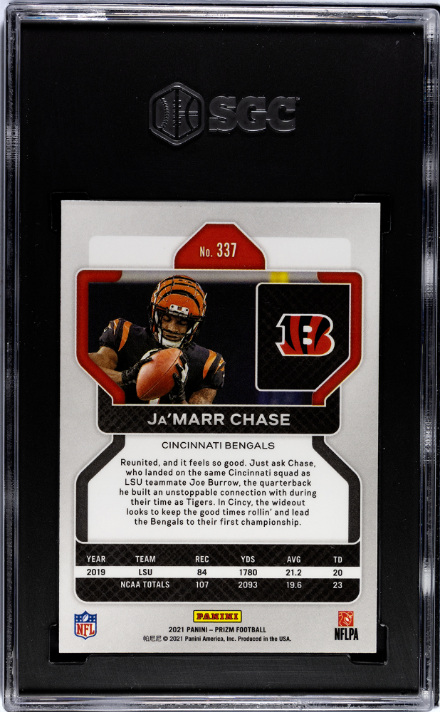 2021 Panini Prizm Ja'marr Chase #337 SGC 8.5