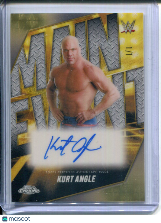 2025 Topps WWE Chrome Main Event Superfractor Kurt Angle 1/1 Autograph AUTO
