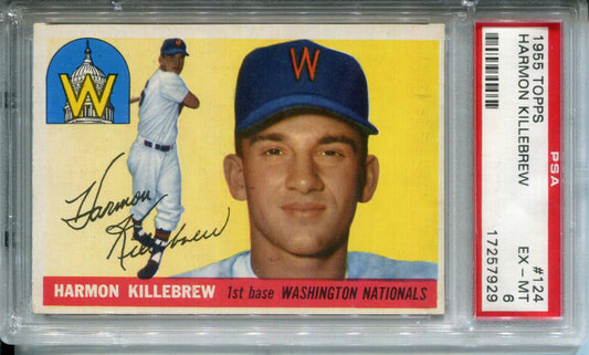 1955 Topps Harmon Killebrew #124 PSA 6 Rookie Card