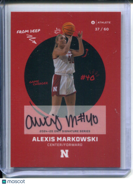 2024-25 Onit Nebraska Signature Series AUTO  Alexis Markowski #37/60