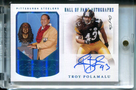 2021 Panini Flawless Troy Polamalu #43 Hall of Fame Autograph AUTO #1/1 Steelers