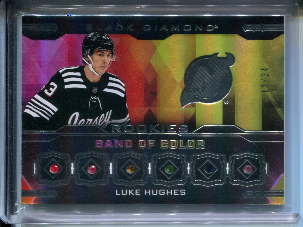 2023-24 Black Diamond BAND OF COLOR Luke Hughes RC #11/24 Rookie