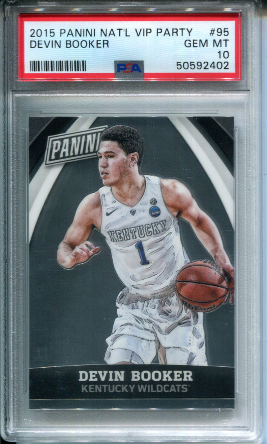 2015 Panini National Vip Party Devin Booker #95 Rookie PSA 10