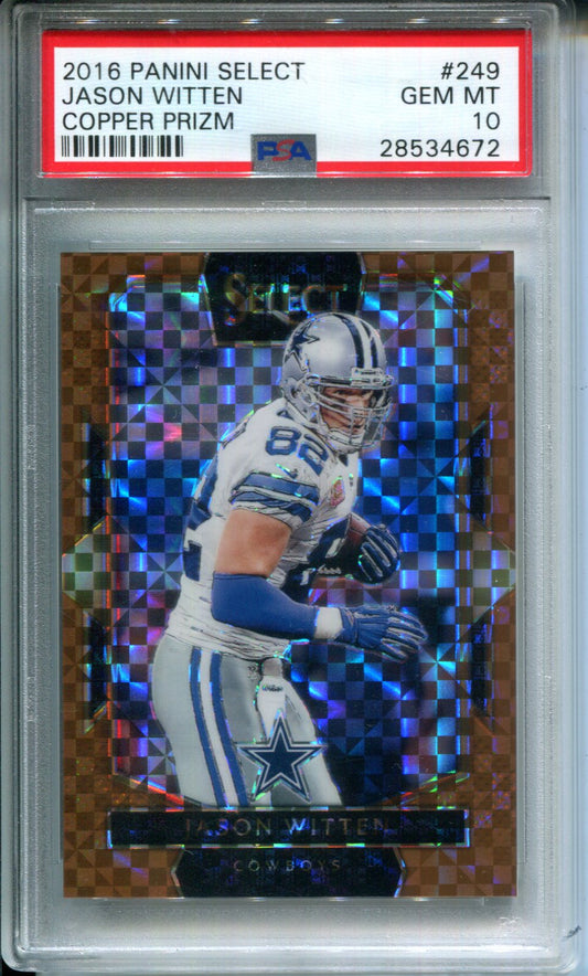 2016 Panini Select Jason Witten #249 Copper Prizm #38/49 PSA 10