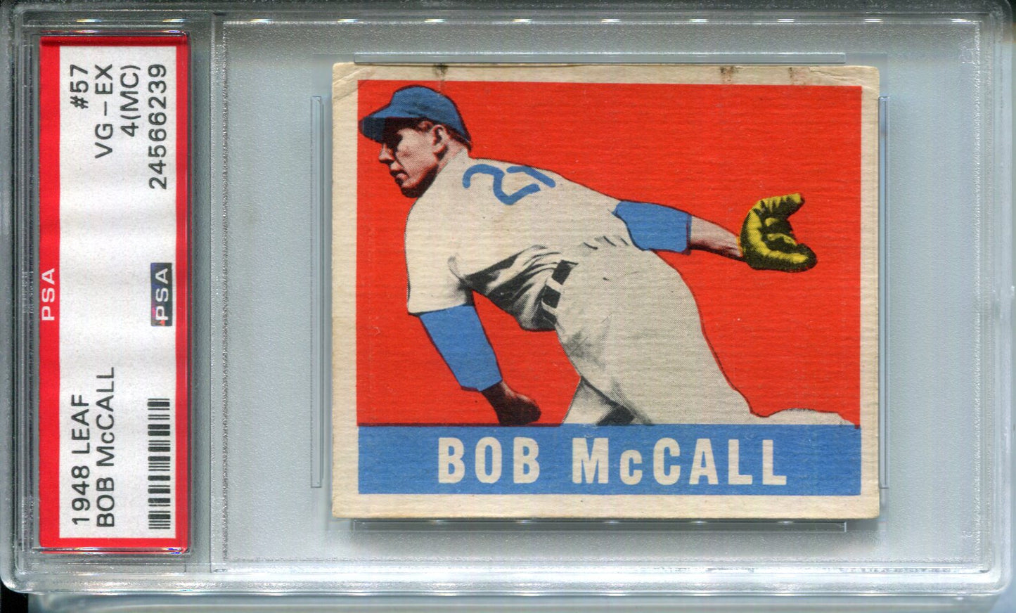 1948 Leaf Bob Mccall #57 MC PSA 4