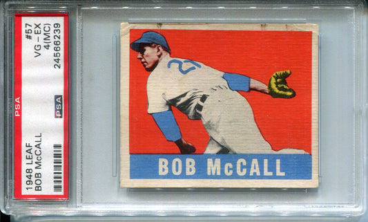 1948 Leaf Bob Mccall #57 MC PSA 4