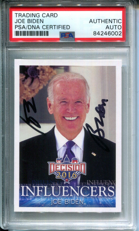 Joe Biden Signed Autograph 2016 Leaf Decision AUTO PSA President Presidential