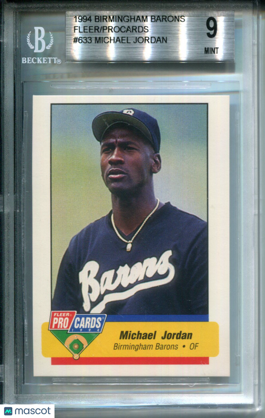 1994 Birmingham Barons Fleer ProCards Michael Jordan #633 BGS 9 (OLD BGS LABEL)