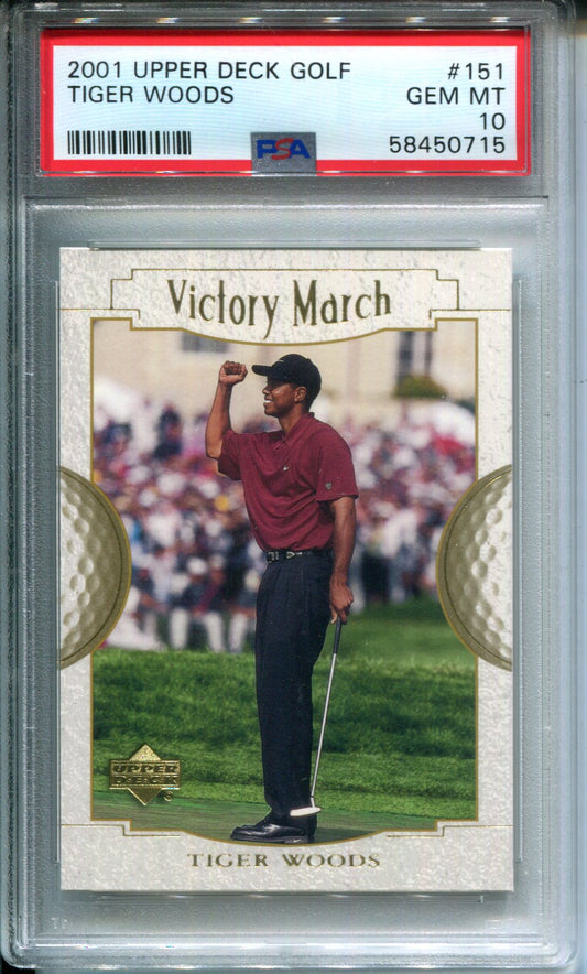 2001 Upper Deck Golf Tiger Woods #151 Rookie Year PSA 10