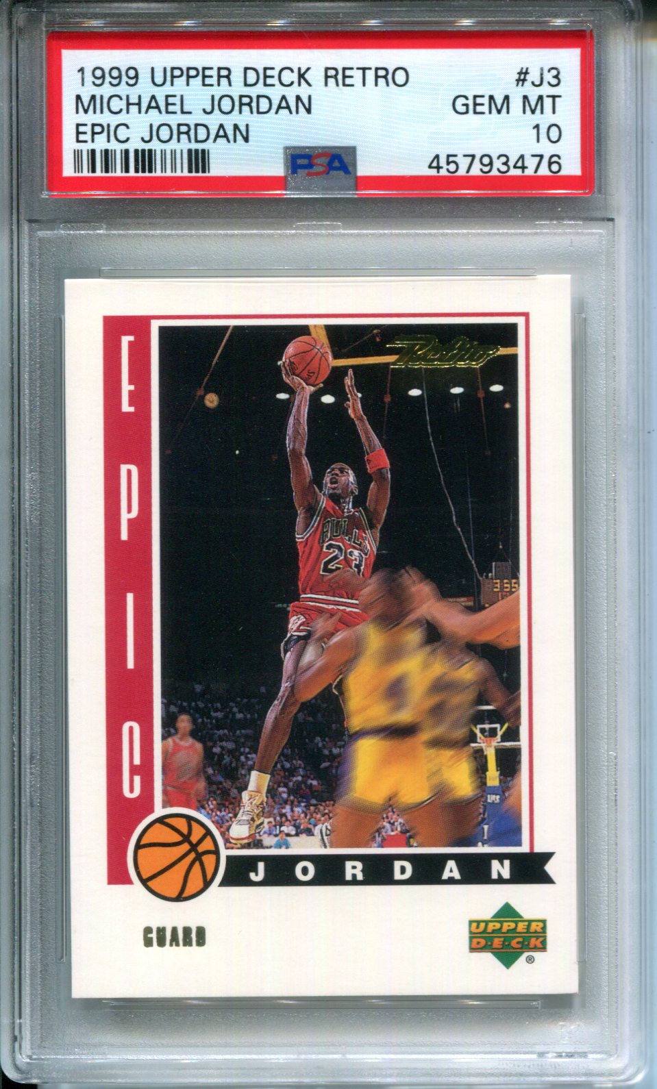 1999-00 Upper Deck Retro Epic Jordan Michael Jordan #J3 Bulls PSA 10