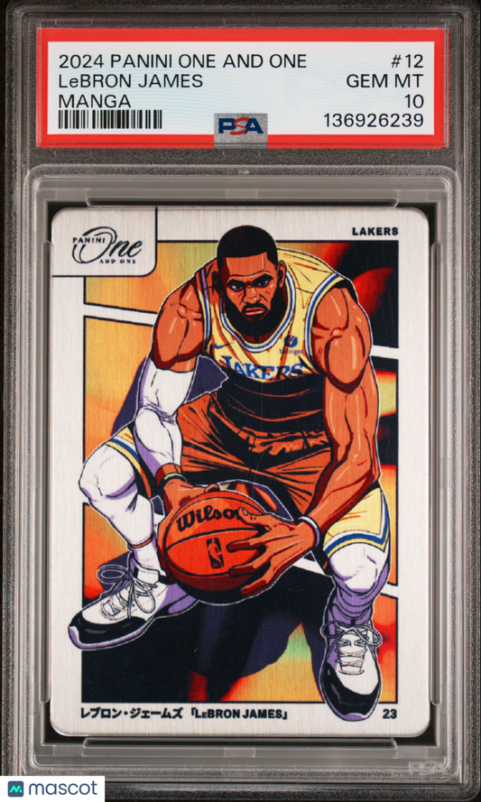 2024-25 Panini One And One Manga LeBron James #12 CASE HIT POP 1 PSA 10