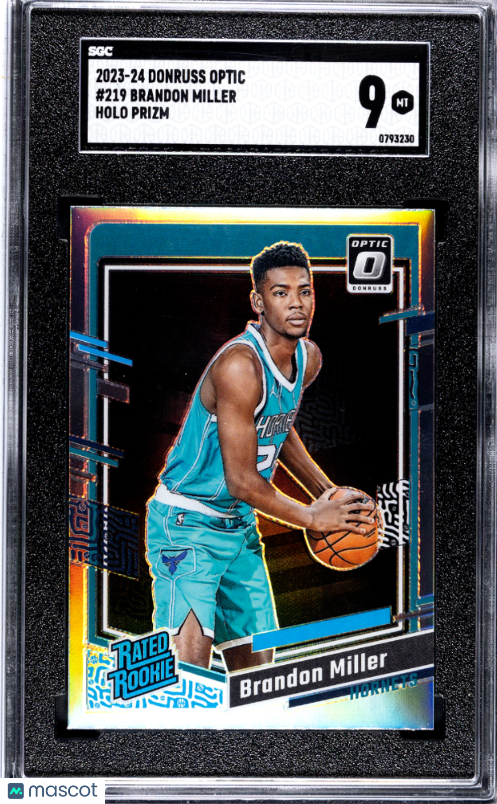 2023-24 Donruss Optic Brandon Miller #219 Holo Prizm SGC 9
