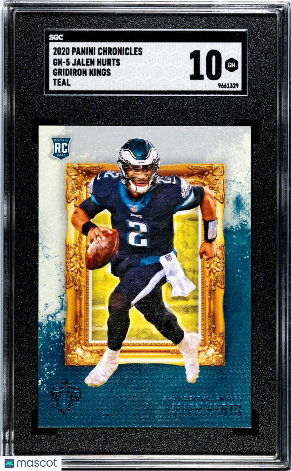2020 Panini Chronicles Jalen Hurts #GK-5 Gridiron Kings Teal SGC 10