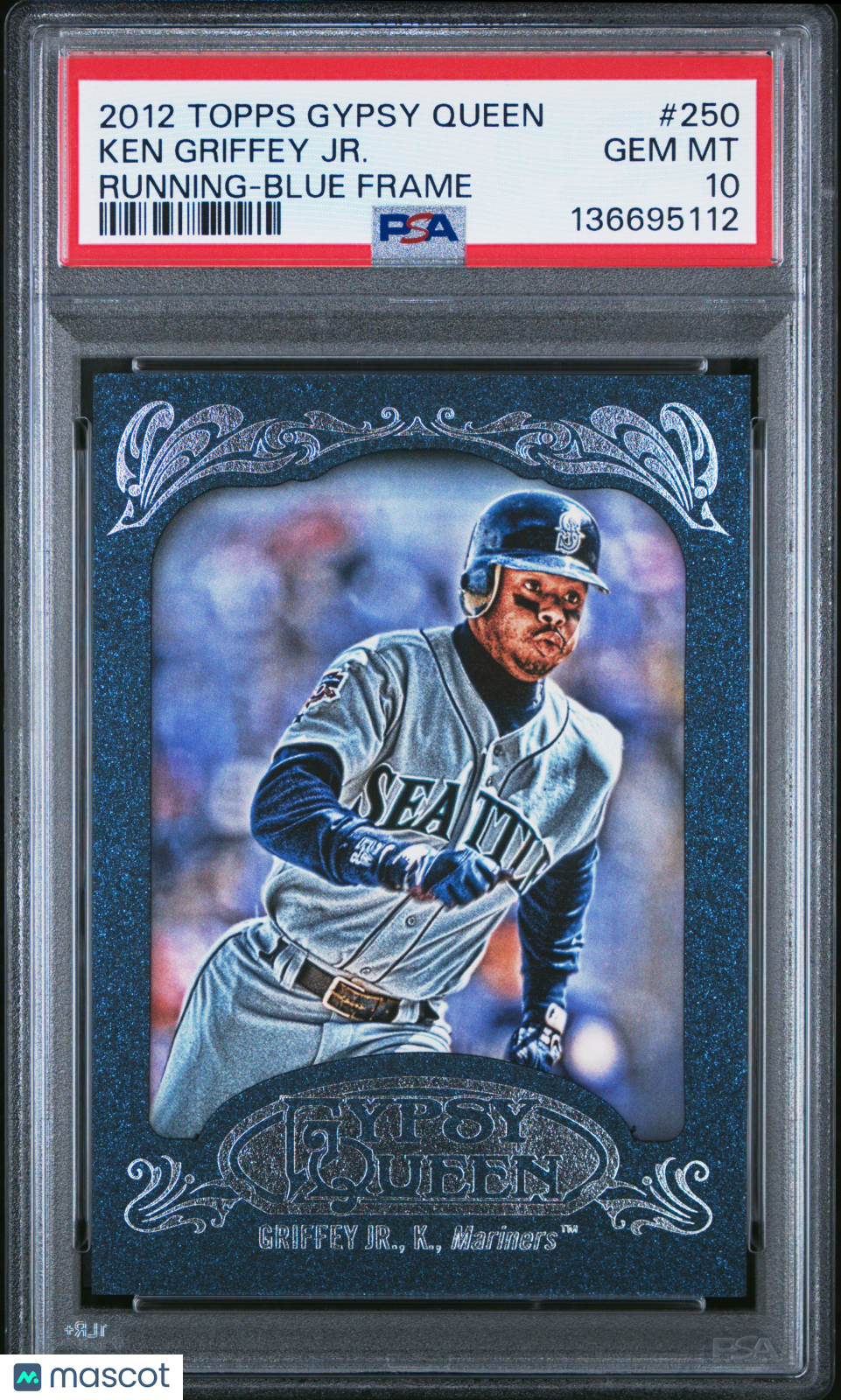 2012 Topps Gypsy Queen Ken Griffey JR. 250 Running Blue Frame #/599 PSA 10 POP 3