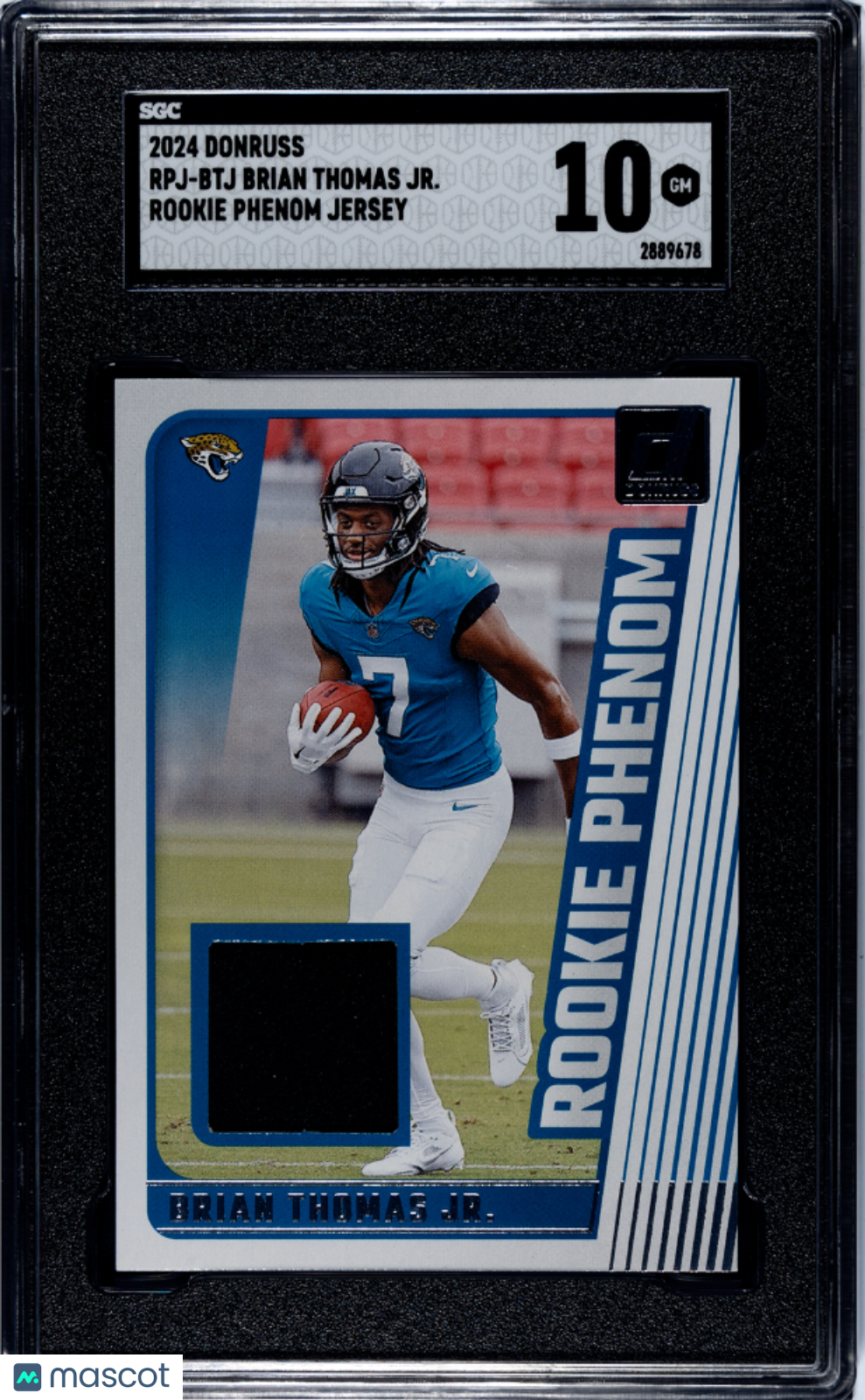 2024 Donruss Brian Thomas JR. #RPJ-BTJ Rookie Phenom Jersey SGC 10 pop 2