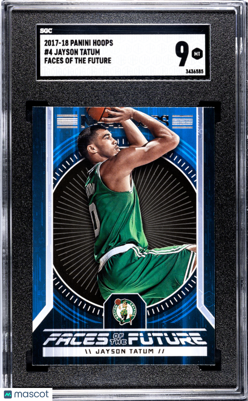 2017-18 Panini Hoops Jayson Tatum #4 Faces Of The Future SGC 9