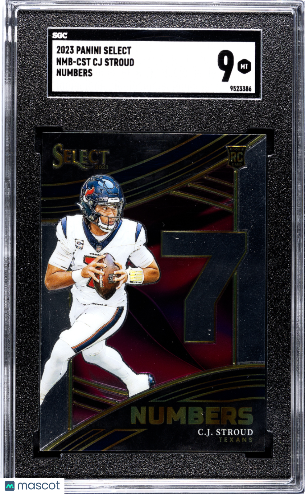 2023 Panini Select CJ Stroud #NMB-CST Numbers SGC 9