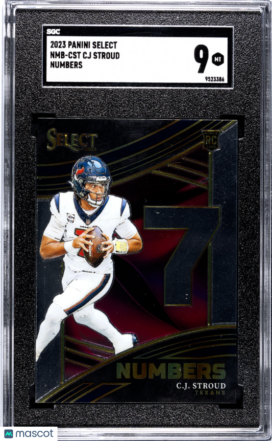 2023 Panini Select CJ Stroud #NMB-CST Numbers SGC 9