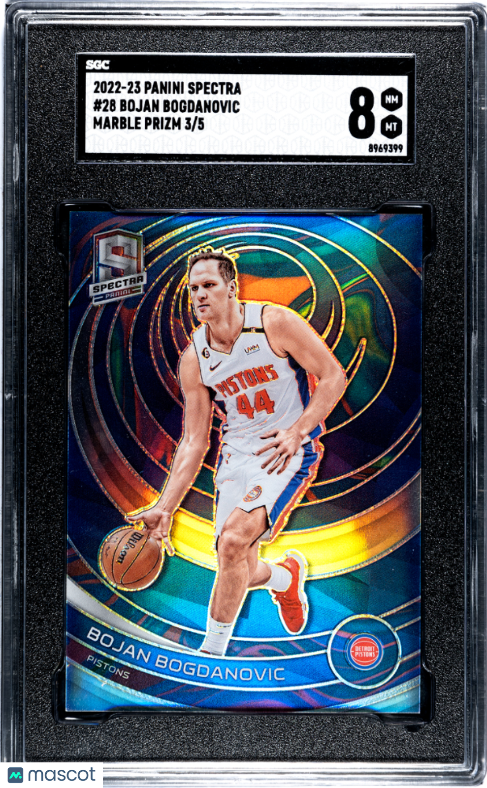 2022-23 Panini Spectra Bojan Bogdanovic #28 Marble Prizm #3/5 SGC 8