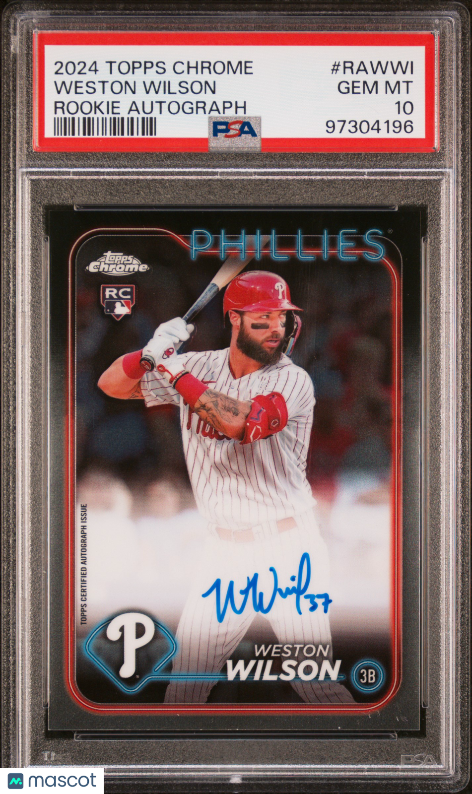 2024 Topps Chrome Rookie Autographs AUTO Weston Wilson #RAWWI PSA 10