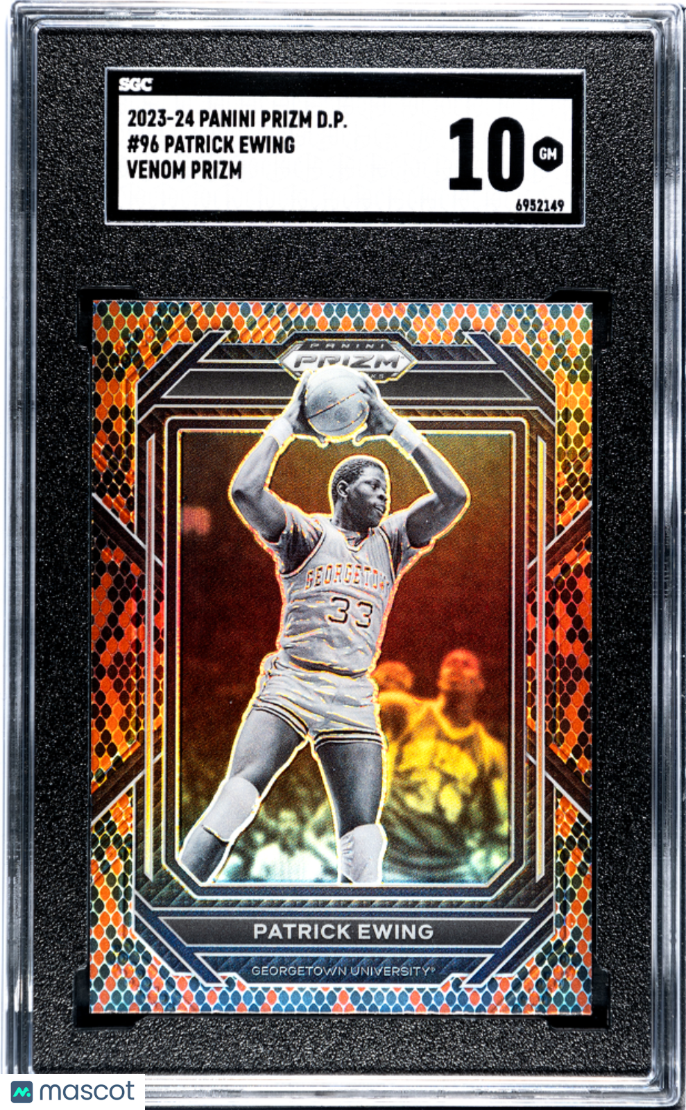 2023-24 Panini Prizm Draft Picks Patrick Ewing #96 Venom SGC 10 pop 2